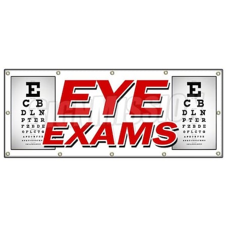 Signmission EYE EXAMS BANNER SIGN optometrist optician glasses prescription lens B-120 Eye Exams